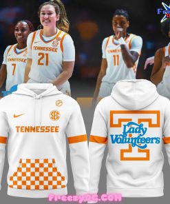 Tennessee Lady Volunteers Basketball 2024 White Hoodie