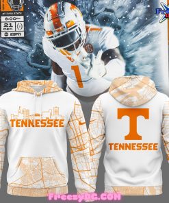 Tennessee Volunteers Football City Map White Hoodie