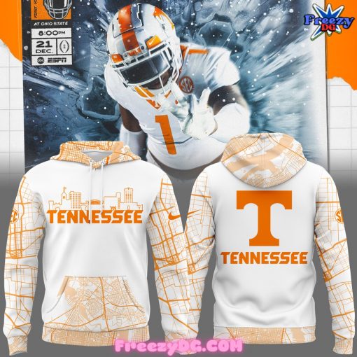 Tennessee Volunteers Football City Map White Hoodie