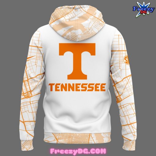 Tennessee Volunteers Football City Map White Hoodie