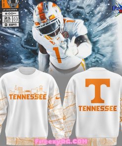 Tennessee Volunteers Football City Map White Sweatshirt