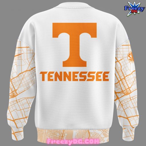 Tennessee Volunteers Football City Map White Sweatshirt