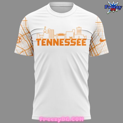 Tennessee Volunteers Football City Map White T-Shirt