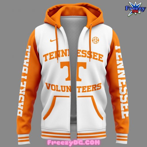 Tennessee Volunteers Men’s Basketball 2024 White Zip Hoodie