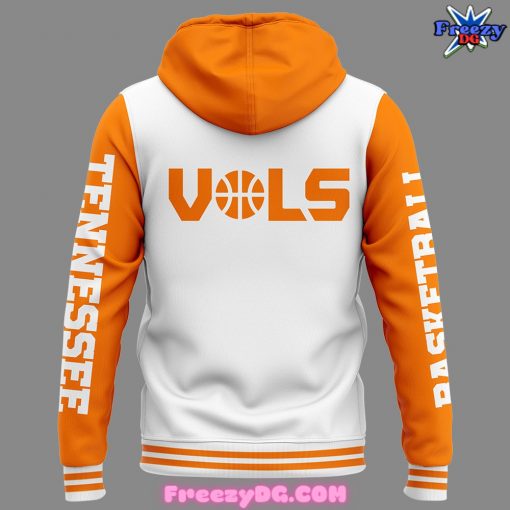 Tennessee Volunteers Men’s Basketball 2024 White Zip Hoodie