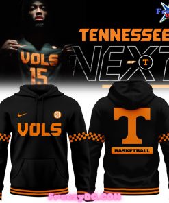 Tennessee Volunteers Basketball Dark Mode Black Hoodie