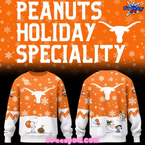 Texas Longhorns Peanuts Holiday Specialty Sweatshirt