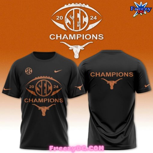 Texas Longhorns SEC 2024 Champions Black T-Shirt