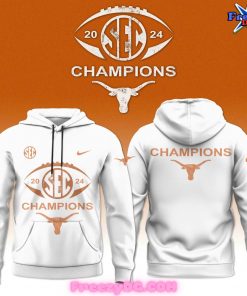 Texas Longhorns SEC 2024 Champions White Hoodie