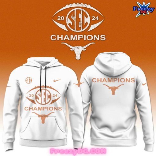 Texas Longhorns SEC 2024 Champions White Hoodie