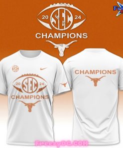 Texas Longhorns SEC 2024 Champions White T-Shirt