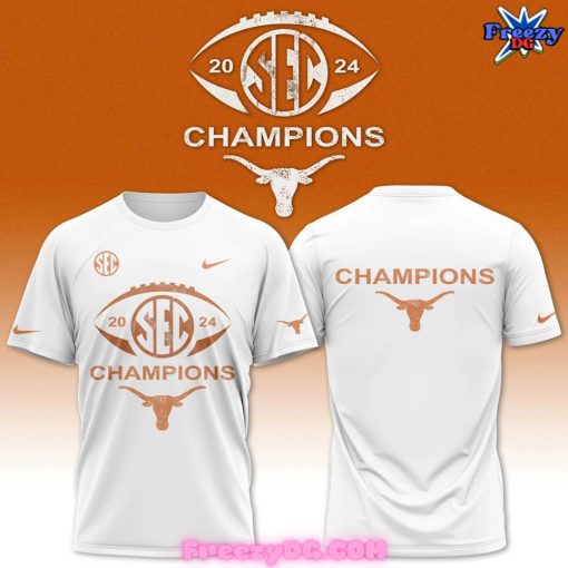 Texas Longhorns SEC 2024 Champions White T-Shirt