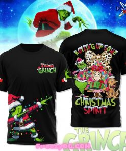 The Grinch Rolling Up Some Christmas Spirit 2024 T-Shirt