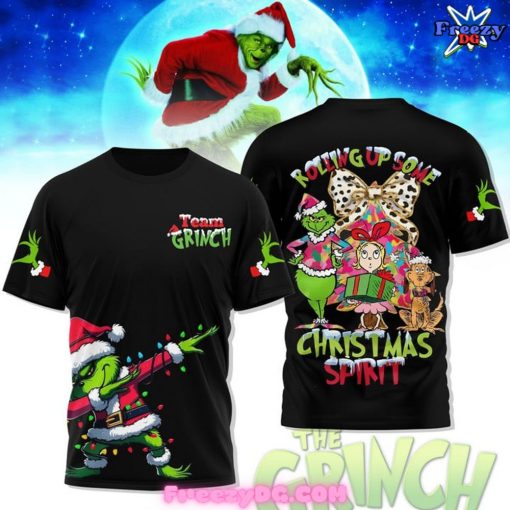 The Grinch Rolling Up Some Christmas Spirit 2024 T-Shirt