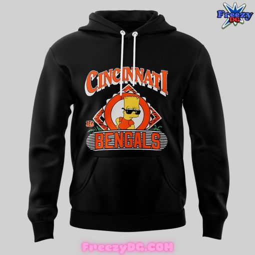 The Simpsons Bart x Cincinnati Bengals Black Hoodie