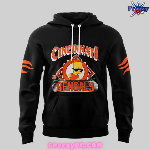 The Simpsons Bart x Cincinnati Bengals Special Black Hoodie