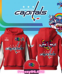 Washington Capitals Pride Night 2024 Red Hoodie