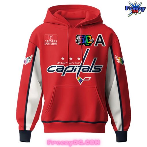 Washington Capitals Pride Night 2024 Red Hoodie