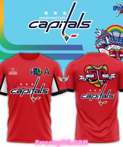 Washington Capitals Pride Night 2024 Red T-Shirt