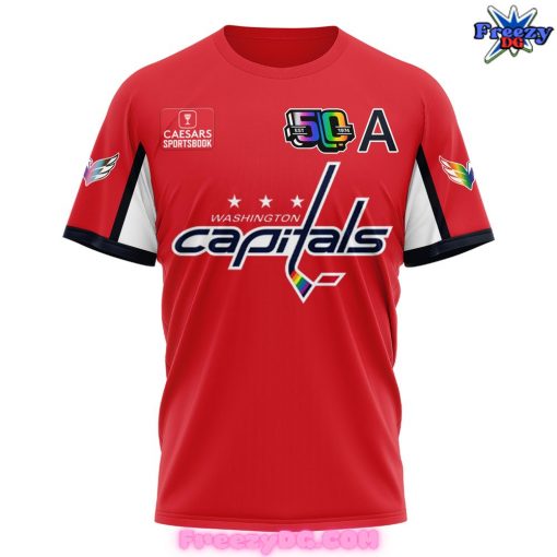 Washington Capitals Pride Night 2024 Red T-Shirt