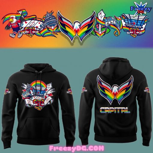 Washington Capitals Special Pride Night Black Hoodie