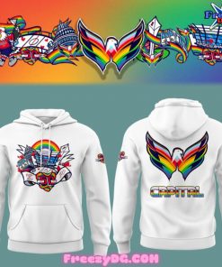 Washington Capitals Special Pride Night White Hoodie