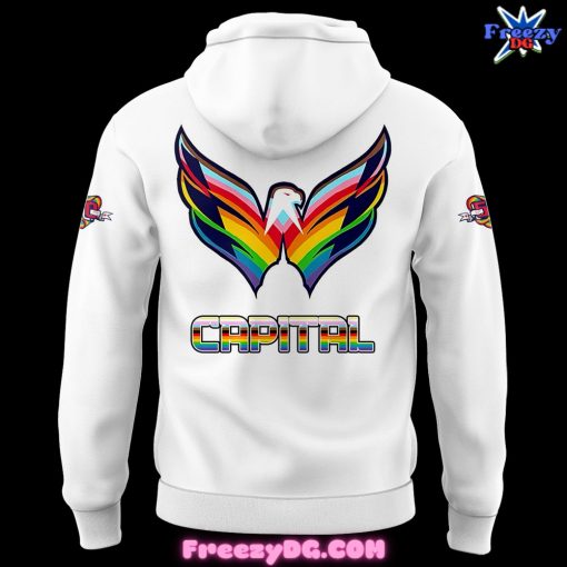 Washington Capitals Special Pride Night White Hoodie