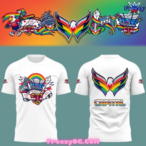 Washington Capitals Special Pride Night White T-Shirt