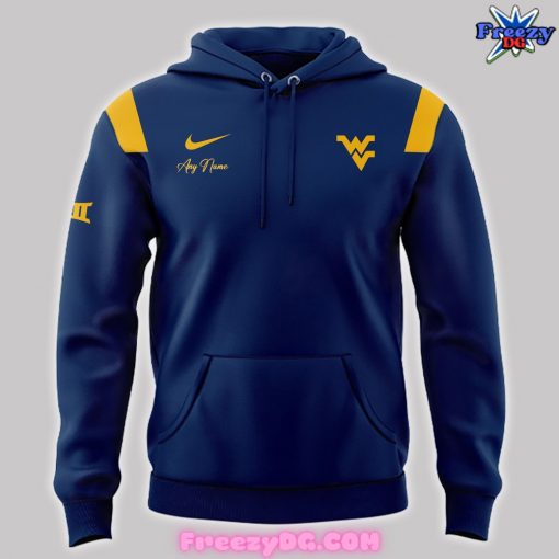 West Virginia Mountaineers Rich Rodriguez Custom Blue Hoodie