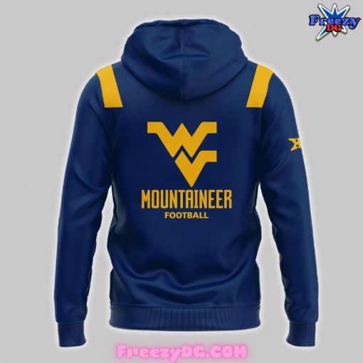 West Virginia Mountaineers Rich Rodriguez Custom Blue Hoodie