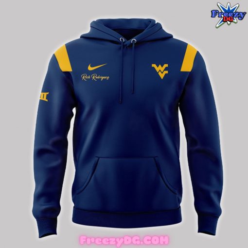 West Virginia Mountaineers Rich Rodriguez Nike Blue Hoodie