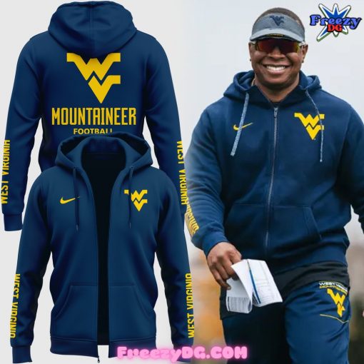 West Virginia Mountaineers Team Issued Football 2024 Zip Hoodie