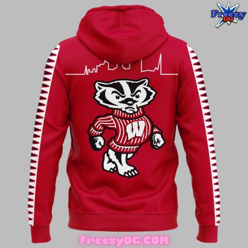 Wisconsin Badgers Basketball 2024 Red Hoodie