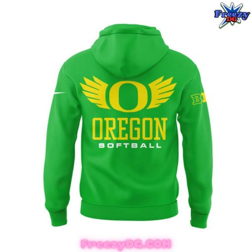 Oregon Ducks Softball 2025 Champs Green Hoodie