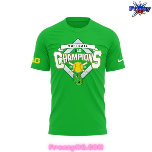 Oregon Ducks Softball 2025 Champs Green T-Shirt