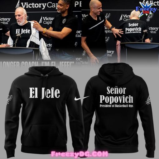 San Antonio Spurs El Jefe Coach Popovich Tribute Limited Edition Hoodie