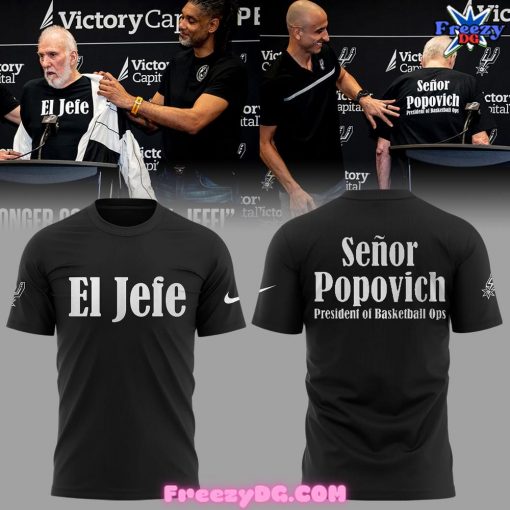 San Antonio Spurs El Jefe Coach Popovich Tribute Limited Edition T-Shirt